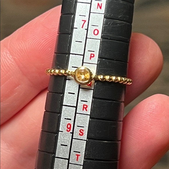 18k Gold Vermeil Sterling Silver Caviar Gemstone Solitaire Dainty Stacker Rings - Picture 3 of 8